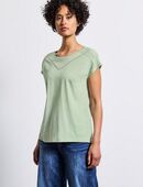 STREET ONE Shirttop mit Deko-Tape in 00000