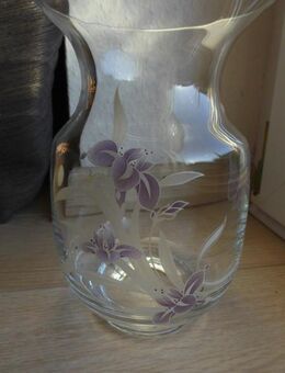 Zwiesel Bleikristall Glas Vase mit Blumen-Dekor 20 cm Deko Vintage 5,- - Flensburg