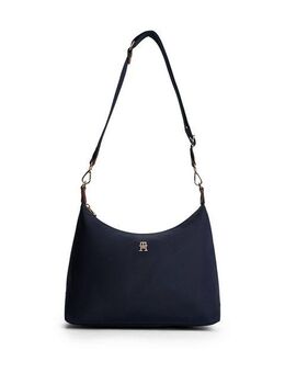Tommy Hilfiger Schultertasche POPETTE SHOULDER BAG, Damen Umhängetasche, Tragetasche mit TH-Schmuckelement
