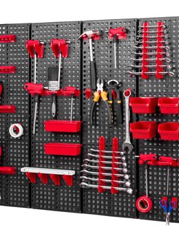 *BESTSELLER* Werkzeugwand Set Werkzeughaltern mit Lochwand Lagersystem Warkzeuglochwand Wandregal Werkstattregal Set Set234 - Wuppertal