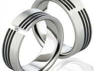 Trauringe aus Titan mit Diamanten LUC71 gravierbar - Aholming