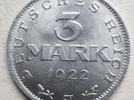 3 Mark 1922 J, Alu, sehr schön - Schleswig
