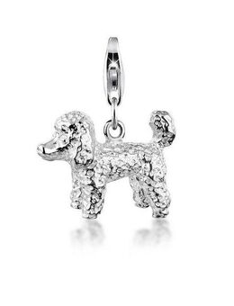 Nenalina Charm-Einhänger Pudel Hund Dog Anhänger 925 Silber
