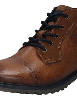 bugatti Schnürboots Boots, Herrenschuh, Stiefelette mit seitlichem Logo-Branding