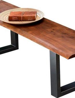 SIT Bank Tables&Tops, aus massiver Akazie, mit schwarzem Metallgestell