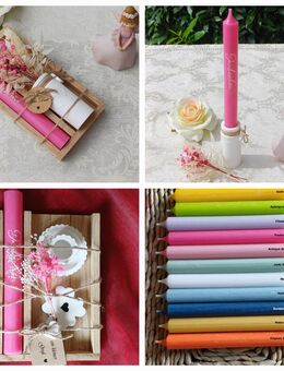 Geschenk Set Dankeschön Kerze Kerzenständer Trockenblumen Holzbox Geschenk Mitbringsel - Rheinbach