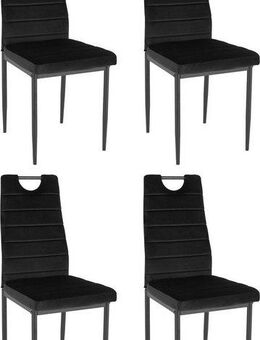 INOSIGN Esszimmerstuhl (Set, 4 St), (2 oder 4 Stück) mit Samtbezug, Rückenlehne mit Griff zum Zurückziehen