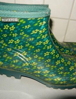 Blackfox Regenstiefel Damen Gr. 38 grün Blümchen halbhoch - Chemnitz