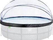 EXIT Poolverdeck multifunktionale Abdeckung zum Aufklappen, geeignet für Framepools