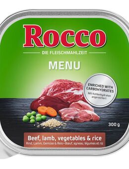 Rocco Menü 9 x 300g - Rind mit Lamm, Gemüse & Reis