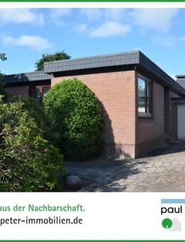 Architekten-Bungalow mit Teilkeller und Garage in ruhiger Lage in Neumünster-Gartenstadt - Neumünster