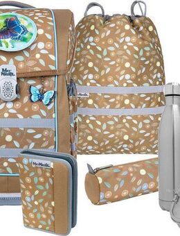 McNeill Schulranzen Ergo Compacto, Greta (Set, 5-tlg), inkl. Federmäppchen, Turnbeutel, Schlamperrolle & Motivmagnet