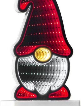 my home LED Dekofigur LED-Wichtel Evaya, LED fest integriert, Warmweiß, Infinity Effekt, Weihnachtsdeko für Innen, beidseitig beleuchte