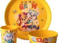 KOZIOL Kindergeschirr-Set Kleiner Teller + Schale + Becher CONNECT GROW PAW PATROL (3-tlg), 1 Personen, Kunststoff, 100% melaminfrei & recycelbar, CO² neutral in Deutschland produziert!