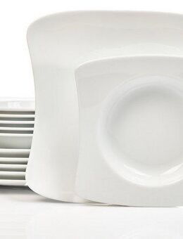 Retsch Arzberg Tafelservice Geschirr-Set SANDY (12-tlg), 6 Personen, Porzellan, Teller Set, weiß, Made in Germany, 12 Teile, für 6 Personen