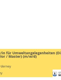 Mitarbeiter/in für Umweltangelegenheiten (Dipl. Ing. / Bachelor / Master) (m/w/d) - Norderney