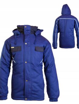 Premium Edition isolierte Winterjacke mit Reflektoren Kapuze blau Set 3425 - Ingolstadt