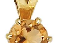 JOBO Kettenanhänger Anhänger mit Citrin, 585 Gold