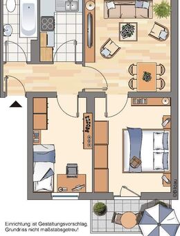 2-Zimmer-Wohnung in Marl Brassert - Marl (Nordrhein-Westfalen)