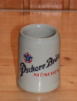 Pschorr Bräu München Bierkrug Steinzeug Steingut Keramik 0,5 L neuwertig (2) - Borken
