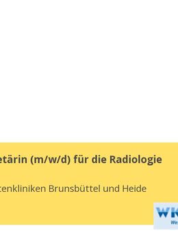 MFA / Sekretärin (m/w/d) für die Radiologie - Heide