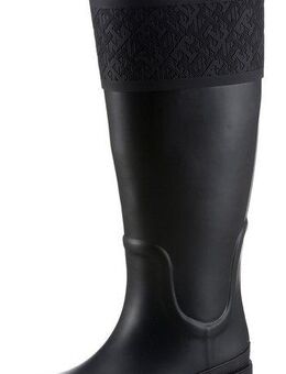 Tommy Hilfiger RUBBER LONG BOOT MONOGRAM Gummistiefel, Blockabsatz, Schlupfstiefel, Outdoorstiefel, Monogramm-Print