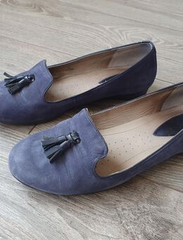 Ecco Damen Slipper/Halbschuhe Gr.38 Blau Leder **Anschauen** - Köln