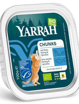 Yarrah Bio Chunks 6 x 100 g - Fisch mit Bio-Spirulina