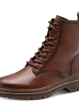 Tamaris Schnürboots, Blockabsatz, Schnürstiefelette in angesagter Used Optik