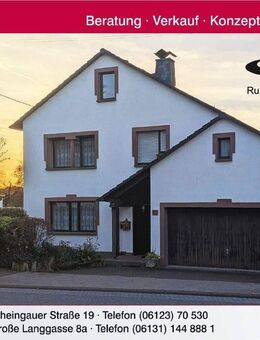 Großes freistehendes Einfamilienhaus mit Fernblick + traumhaftem weiter bebaubarem Grundstück - Rüdesheim (Rhein)