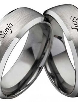 Schöne Wolframringe W114 und Gravur - Aholming