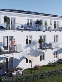 Effizienzhaus 40: Moderne 2-Zimmer-Wohnung im 1. Obergeschoss - Landau (Isar)