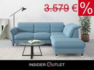 Ecksofa Blau 247x222cm Schlaffunktion Bettkasten Federkern Grenob - Köln