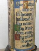 Große Gebetskerze "Vater unser" in Englisch mit schmiedeeisernem Kerzenständer ungebraucht in 92224