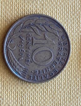Münze Münzen Umlaufmünze Frankreich 10 Centimes 1967 - Alzey