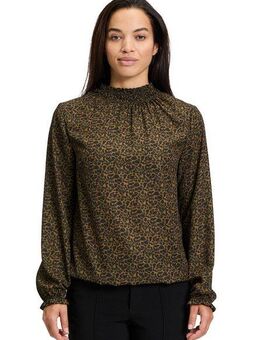 Cartoon Schlupfbluse Damen Schlupfbluse mit Raffung