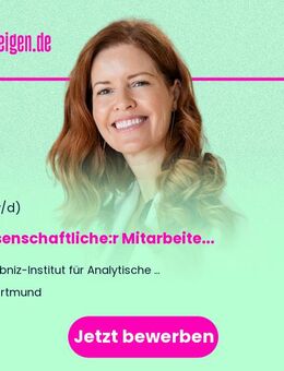 Wissenschaftliche:r Mitarbeiter:in / Postdoc (m/w/d): Bioimaging Vollzeit / Teilzeit - Dortmund