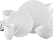 CreaTable Kombiservice Sofia, Kombi-Service 16 tlg (16-tlg), 4 Personen, Porzellan, Klassisch-elegantes Relief
