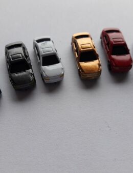 4 BMW 5er Modellautos für Modelleisenbahn Spur Z - Zwickau
