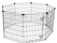 TIAKI Welpenfreilauf aus Metall - Größe M: 8 Paneele à B 61 x H 76 cm