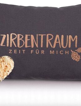 herbalind Zirbenkissen Zirbentraum in Anthrazit/Roségold 30x20 mit Reißverschluss - Gefüllt, 1-tlg., mit hochwertigen Zirbenholzflocken 100% Baumwolle - Made in Germany