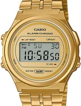 CASIO VINTAGE Chronograph A171WEG-9AEF, Quarzuhr, Armbanduhr, Damenuhr, Herrenuhr, Digitaluhr,Edelstahlarmband