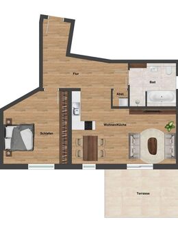 2 Zimmer Wohnung im Erdgeschoss Neubau an der Kahnfahrt - Augsburg