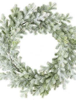 Kunstkranz Taxus-Kranz, Creativ green, mit Frost-Optik