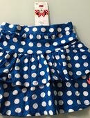 Minnie Maus Mädchen Rock Minirock Mini Disney Blau Weiß Gepunktet Gr. 134. neu mit Etikett. in 72459