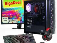 GAMEMAX GigaDeal Gaming-PC-Set Diamond BK PC-Komplettsystem (32", Intel® Core i5 14400F, RTX 4070, 32 GB RAM, 1000 GB SSD, Windows 11 + Gigabyte GS32QC LED-Monitor Curved, 80 cm (32)