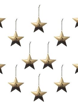 Creativ deco Dekostern Weihnachtsstern, Weihnachtsdeko, Christbaumschmuck, 12 St., mit Farbverlauf und Aufhänge-Band