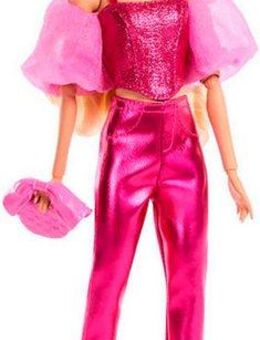 Barbie Anziehpuppe Barbie Deluxe Style im pinken Metallic Outfit