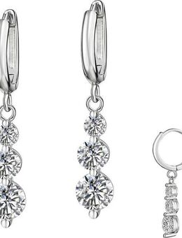 Firetti Paar Ohrhänger Schmuck Geschenk Silber 925 Ohrschmuck Ohrringe, Made in Germany - mit Zirkonia (synth)