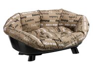 Set Ferplast Hundekorb Siesta Deluxe mit Überzug Sofà - Cities - Set Größe 4: Korb + Überzug + Füße